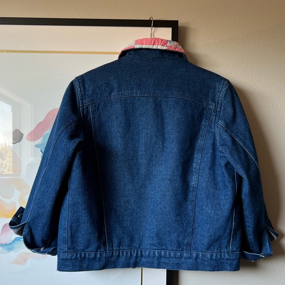 Carleen one of a kind denim jacket with scrap quilt lining size S - Picture 5 of 11